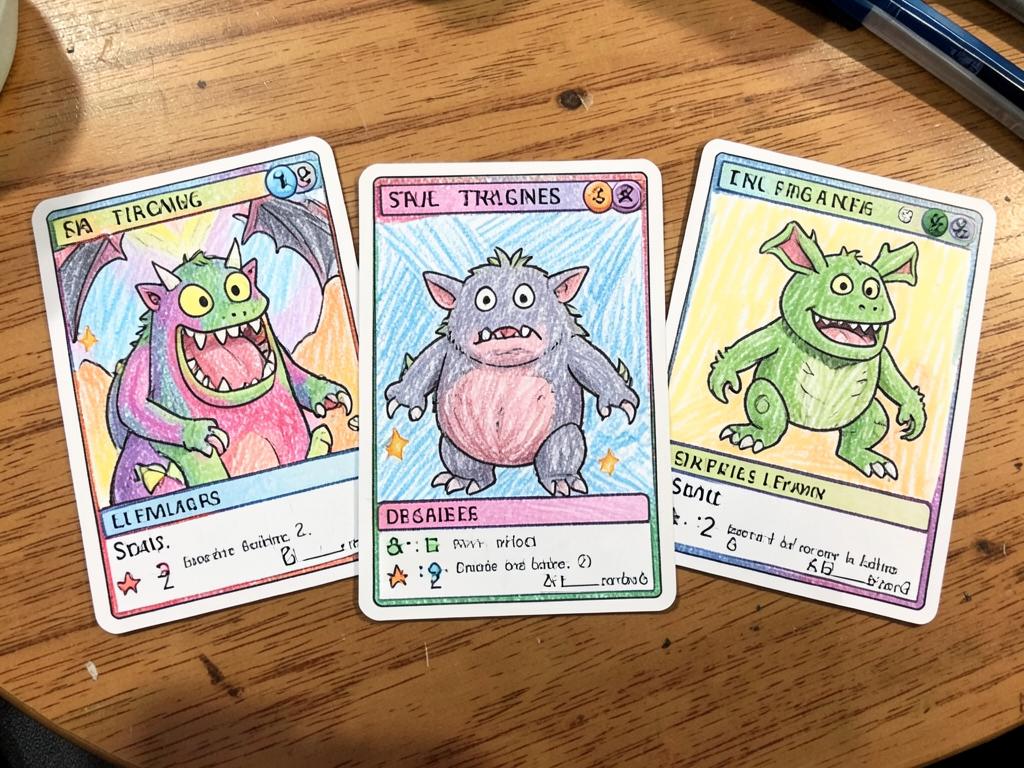 Hand made trading cards